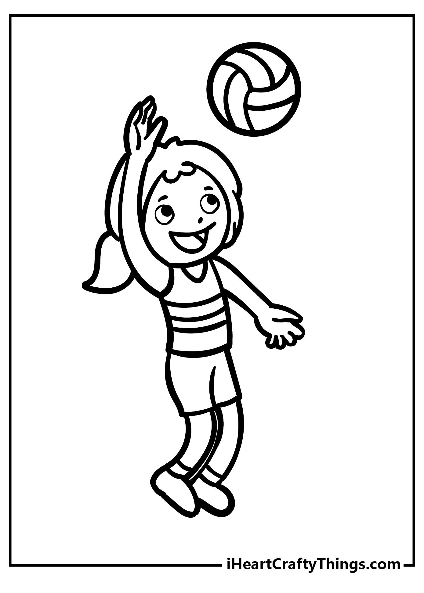 Volleyball coloring pages free printables