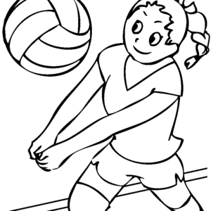 Volleyball coloring pages printable for free download