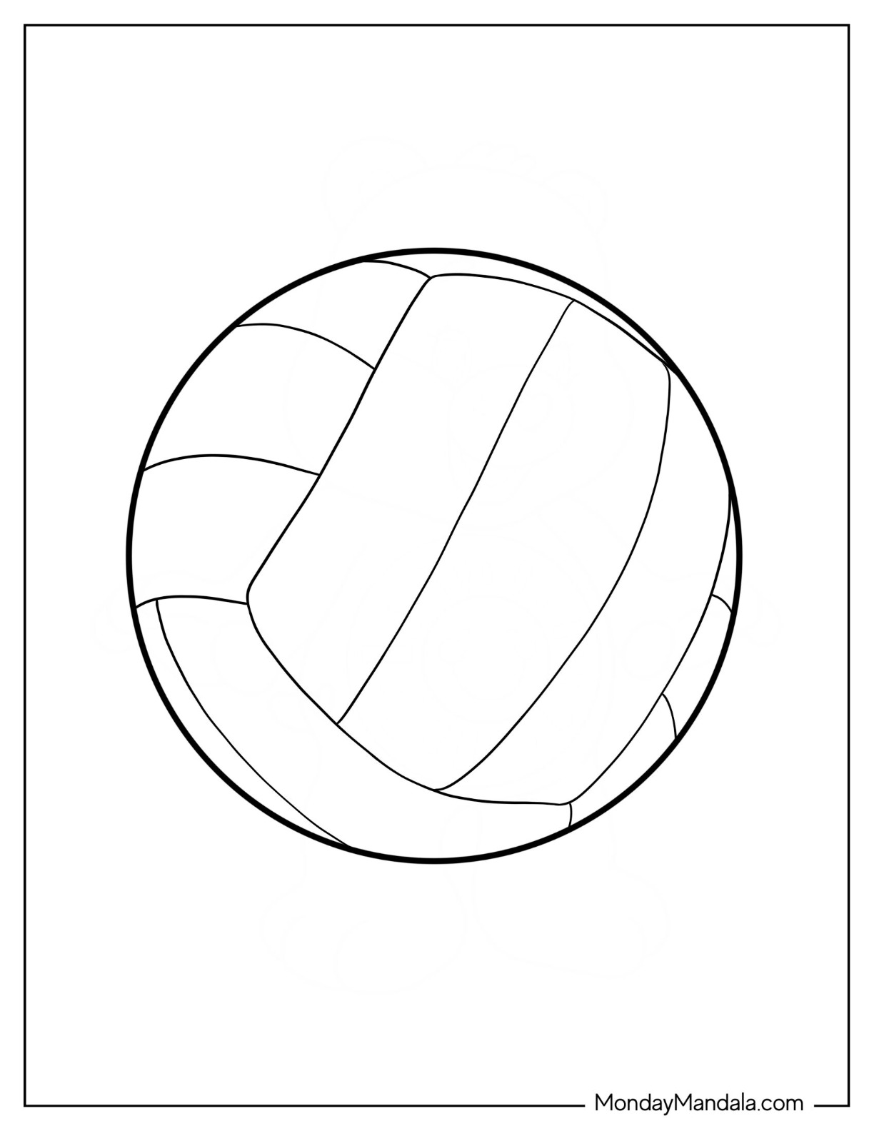 Volleyball coloring pages free pdf printables