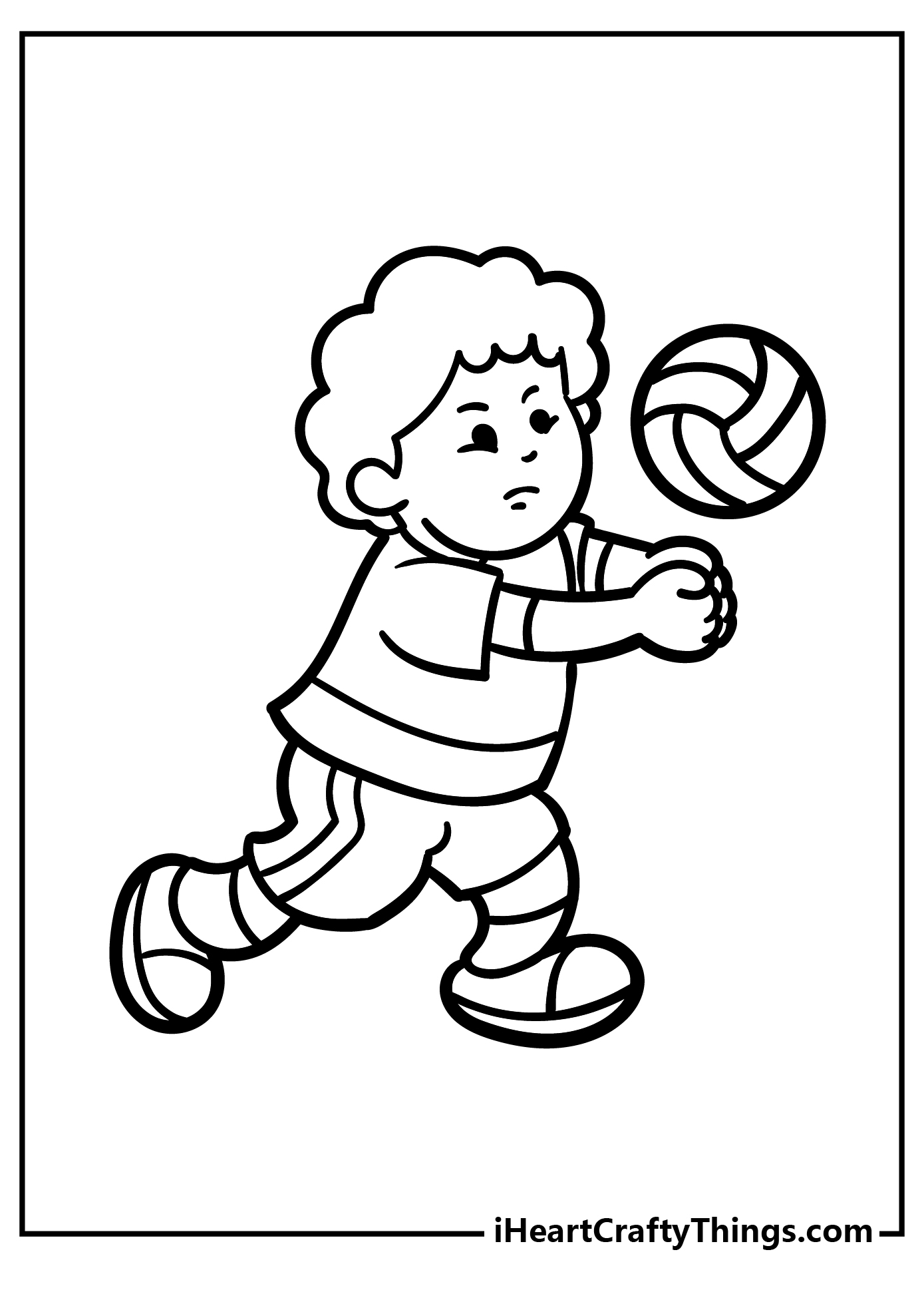 Volleyball coloring pages free printables