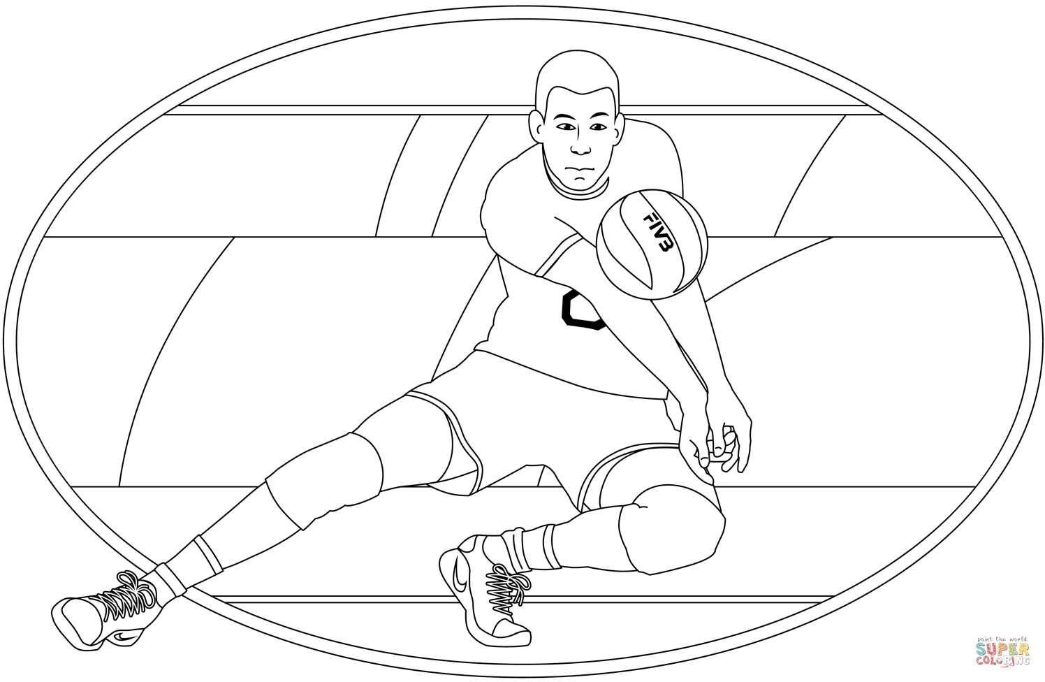 Volleyball coloring page free printable coloring pages