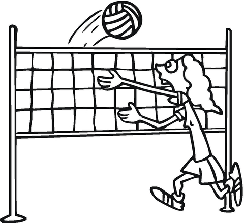 Volleyball coloring page free printable coloring pages