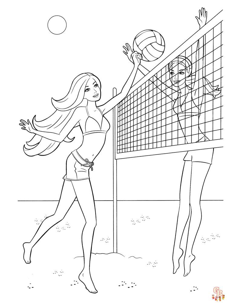 Fun and creative volleyball coloring pages