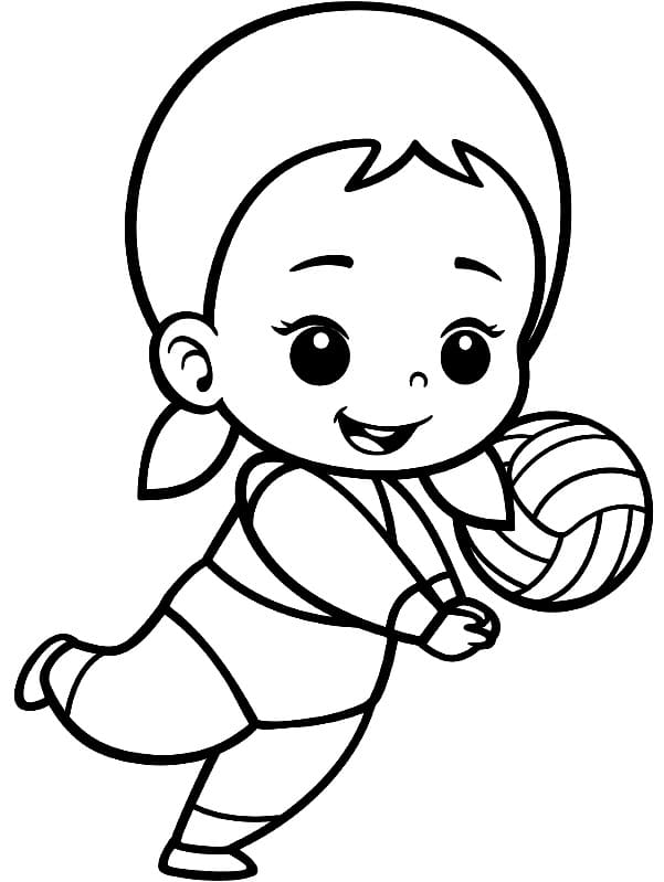 Volleyball coloring pages