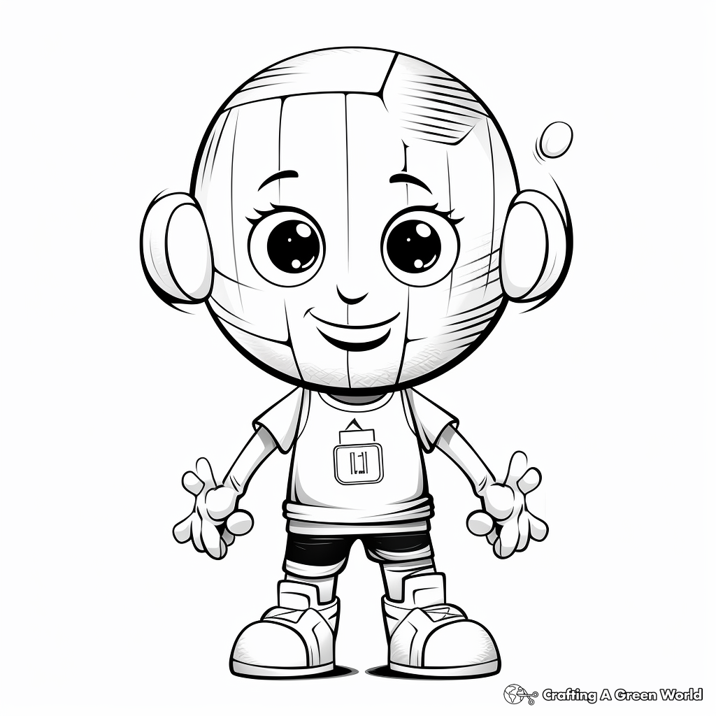 Volleyball coloring pages