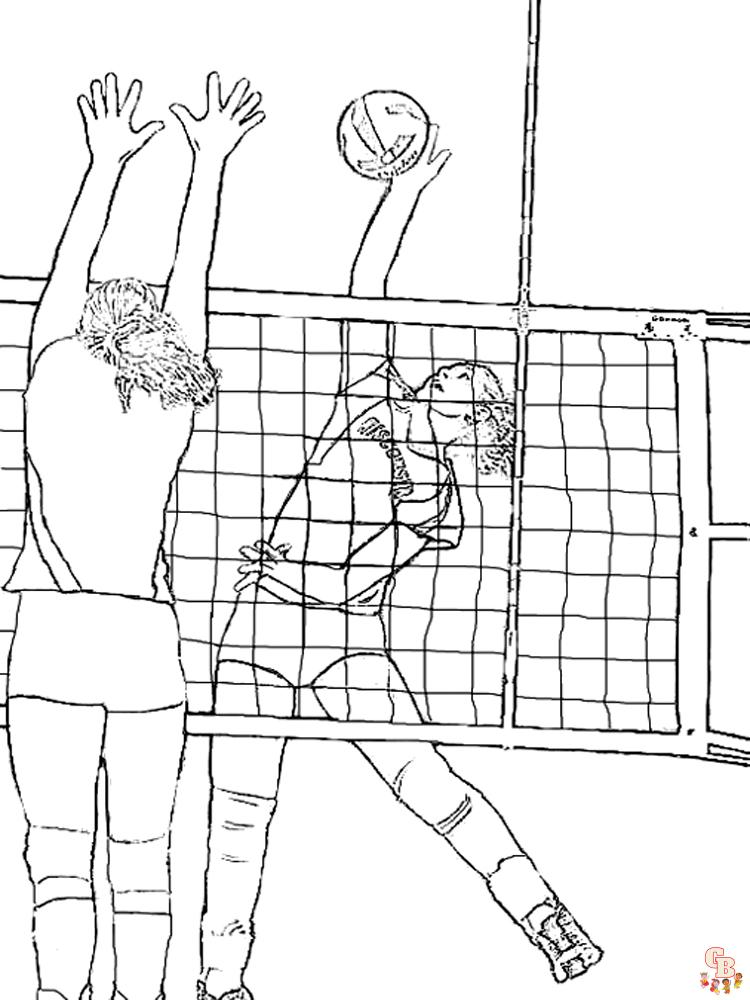 Fun and creative volleyball coloring pages