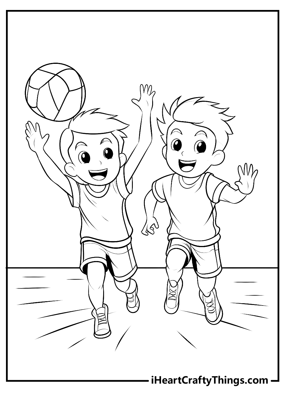 Volleyball coloring pages free printables