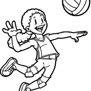 Volleyball coloring pages printable for free download