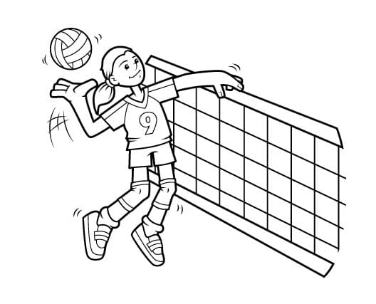 Volleyball coloring pages