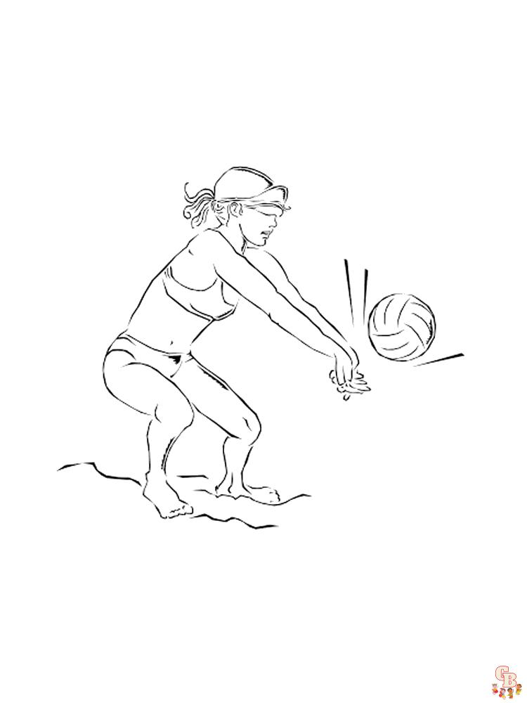 Fun and creative volleyball coloring pages