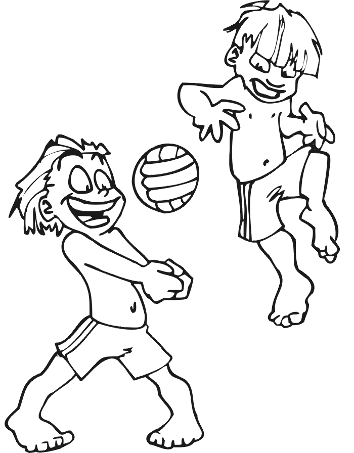 Free printable volleyball coloring pages for kids