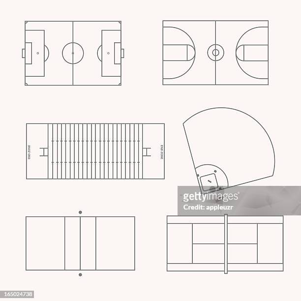 Volleyball court high res illustrations