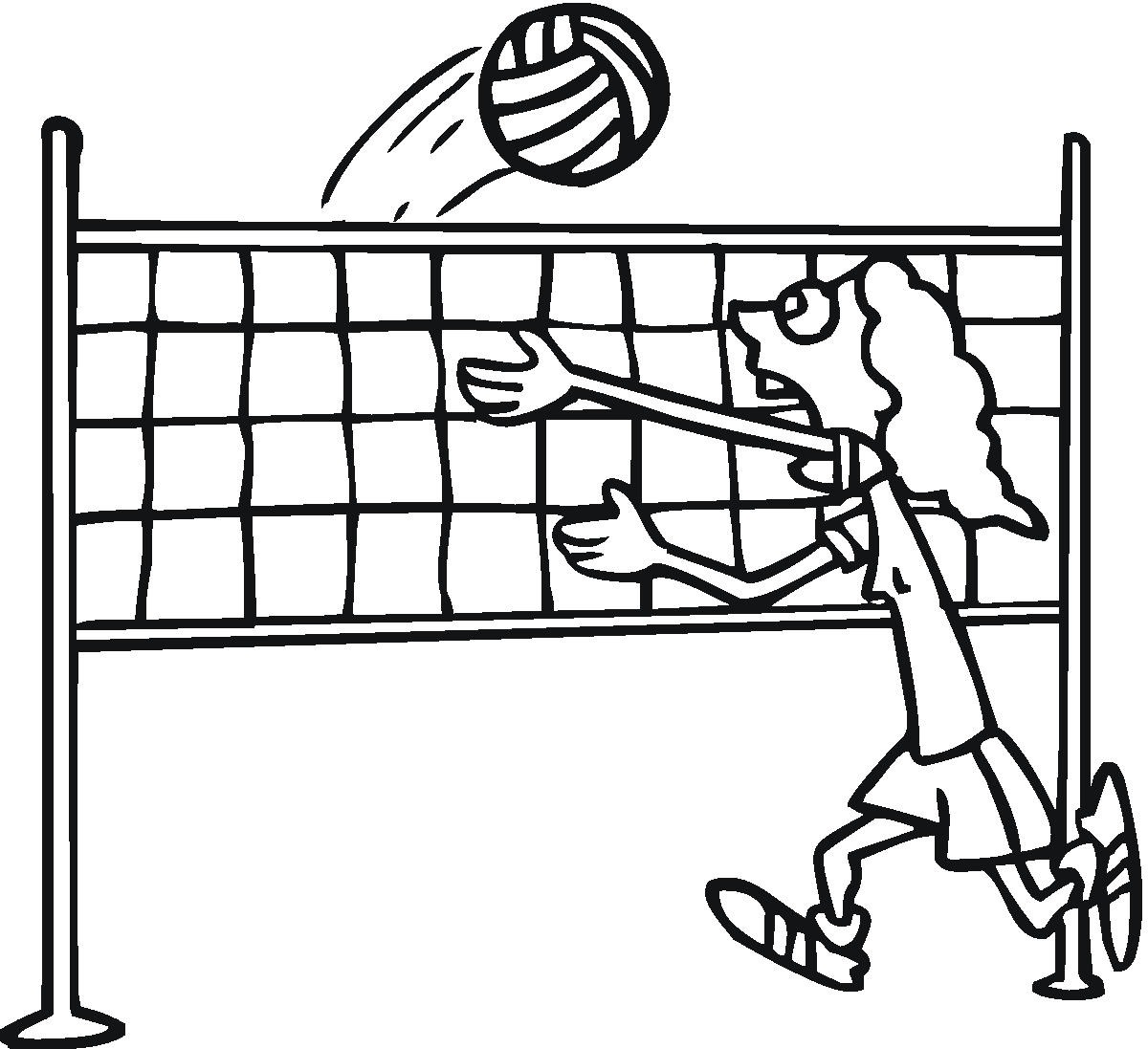 Printable volleyball coloring pages