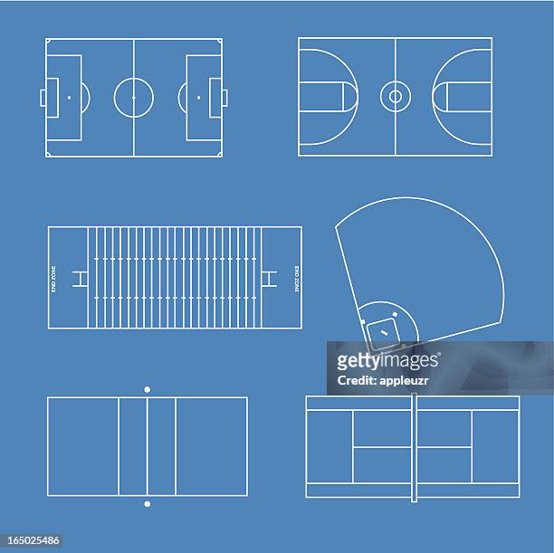 Volleyball court high res illustrations