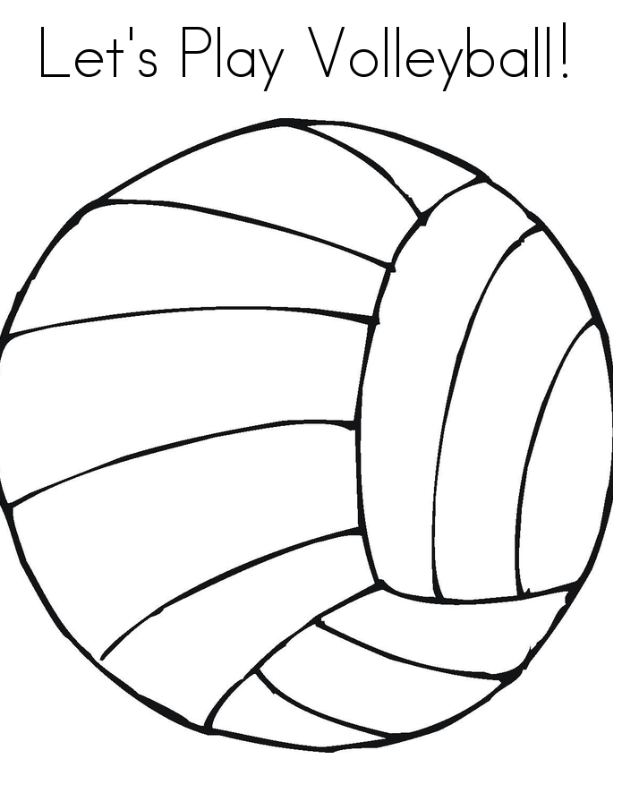 Free printable volleyball coloring pages for kids