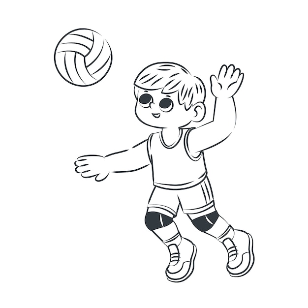 Volleyball doodle images