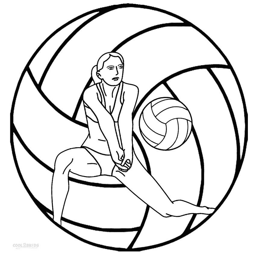 The free volleyball coloring pages depict neat human figures in action while playing the game helâ sports coloring pages coloring pages coloring pages for kids