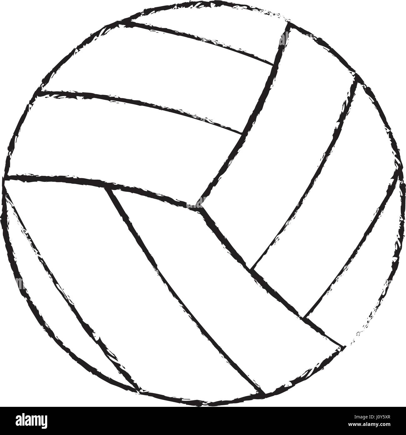 Volleyball sketch black and white stock photos images