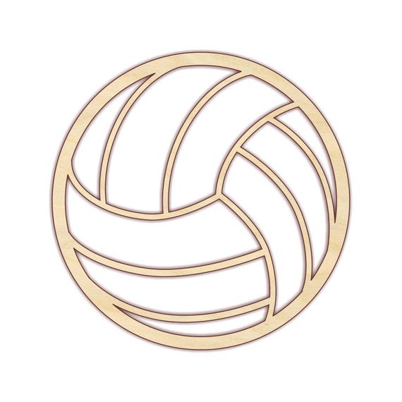 Volleyball wood cutout unfinished wood