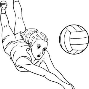 Volleyball coloring pages printable for free download