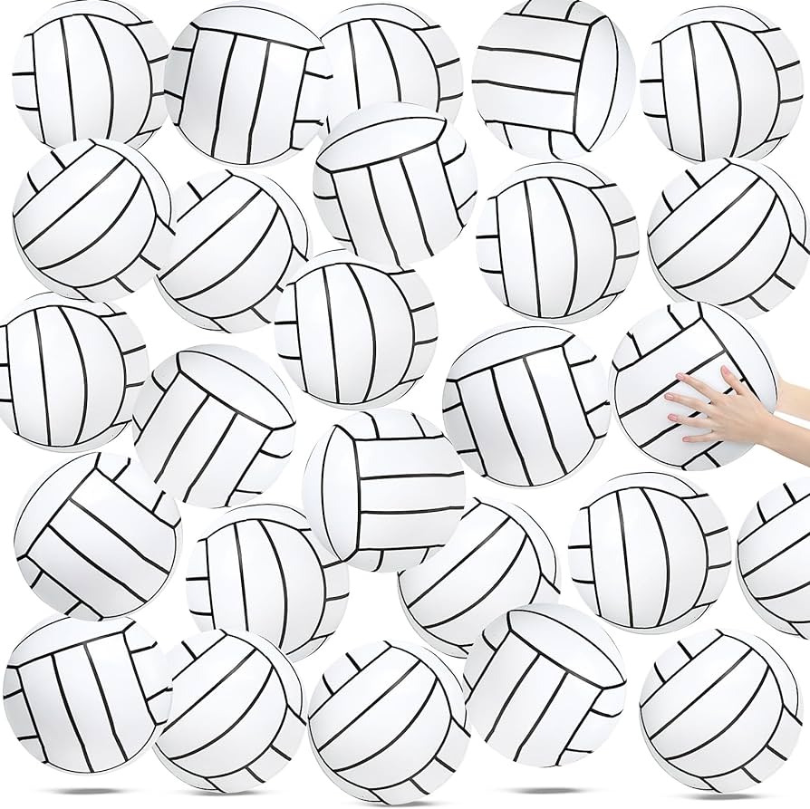 Wettarn pieces inflatable volleyball beach ball inches volleyball party favors white swimming pool party ball volleyball beach game toys for beach pool sports game party supplies toys games