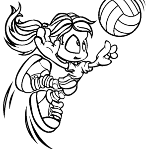 Volleyball coloring pages printable for free download