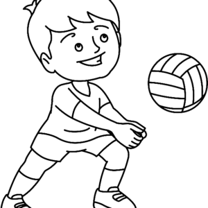 Volleyball coloring pages printable for free download