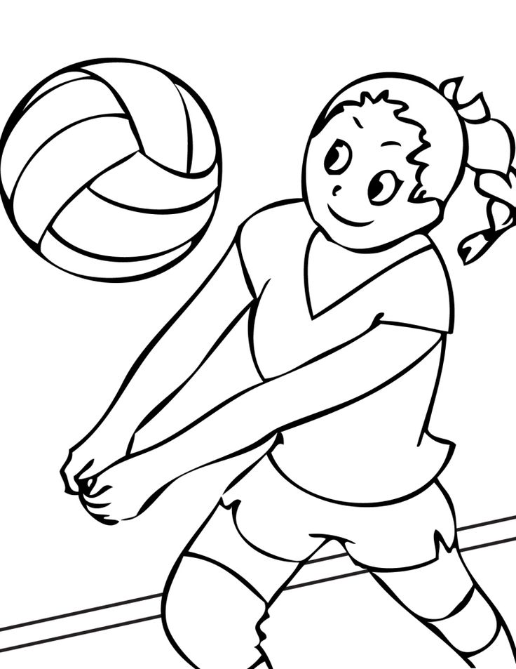 Mighty spikers volleyball for kids sports coloring pages coloring pages free coloring pages