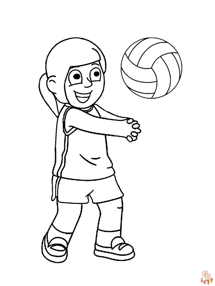 Fun and creative volleyball coloring pages