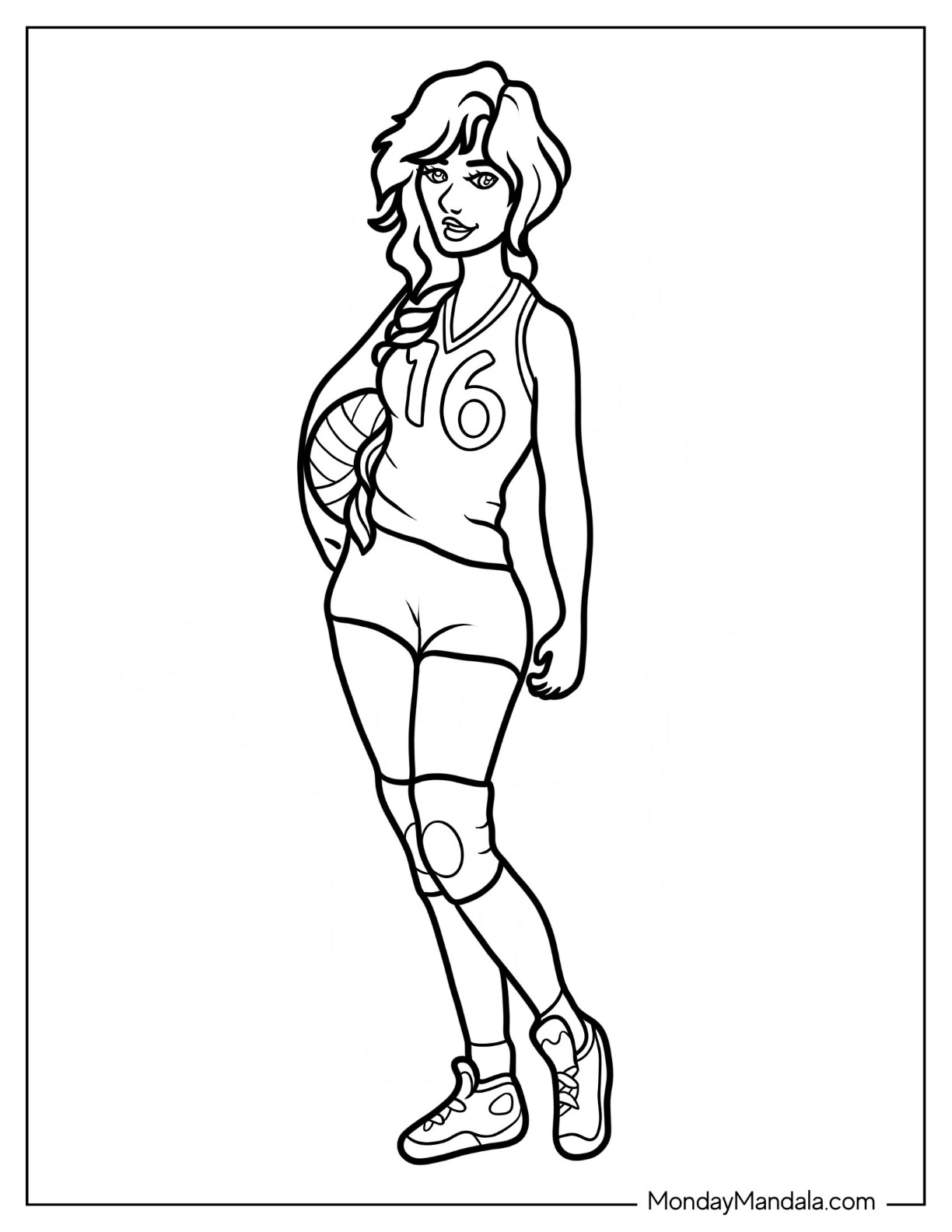 Volleyball coloring pages free pdf printables