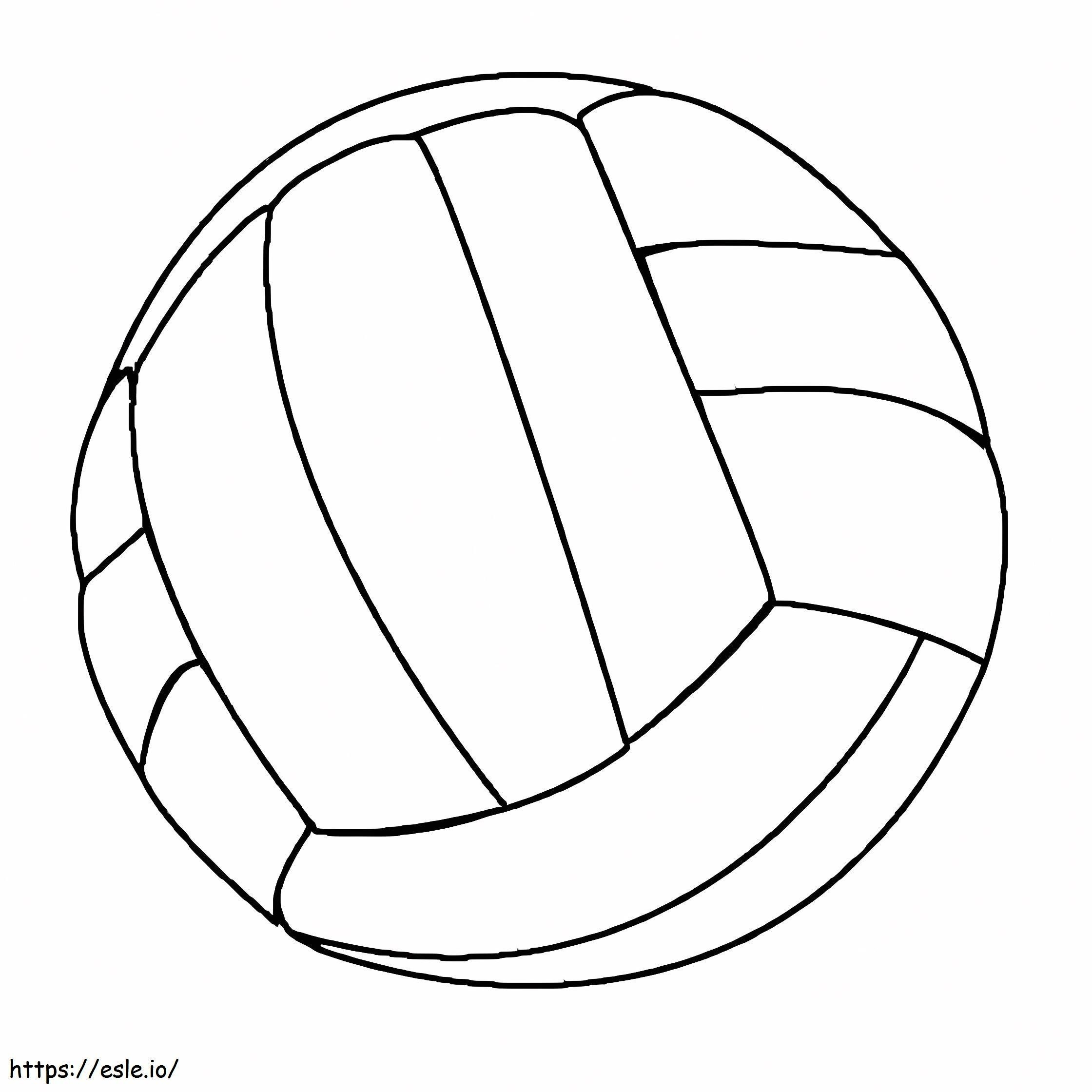 Easy volleyball ball coloring page