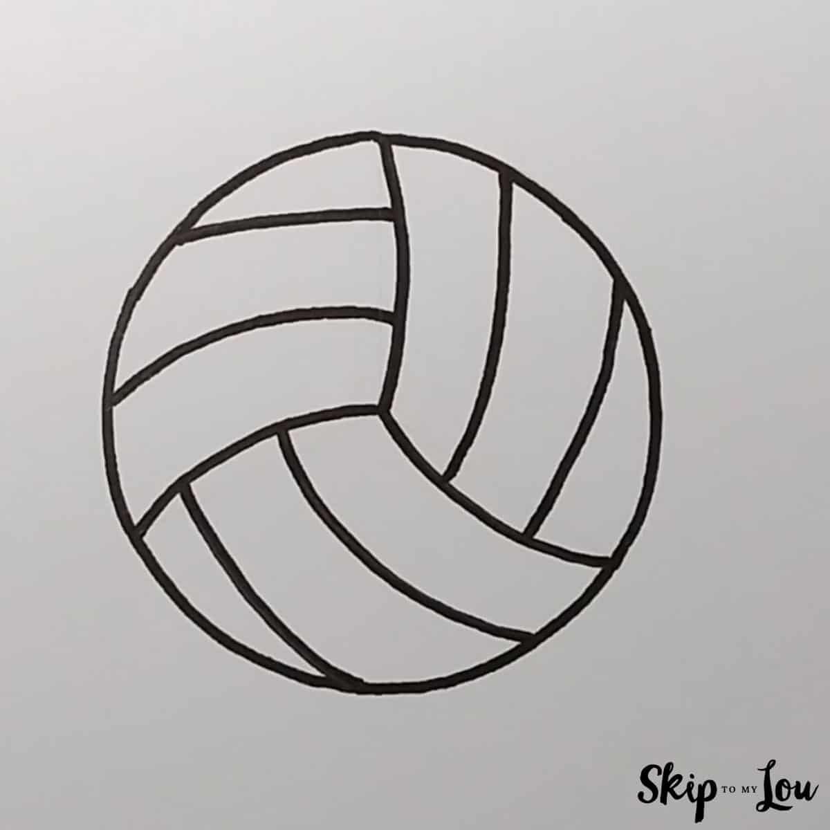 How to draw a volleyball in just easy steps skip to my lou