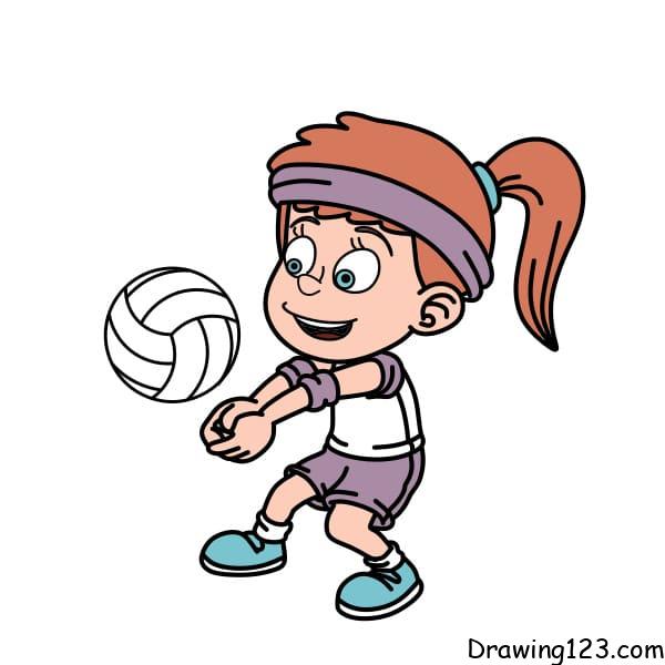 Volleyball player drawing tutorial