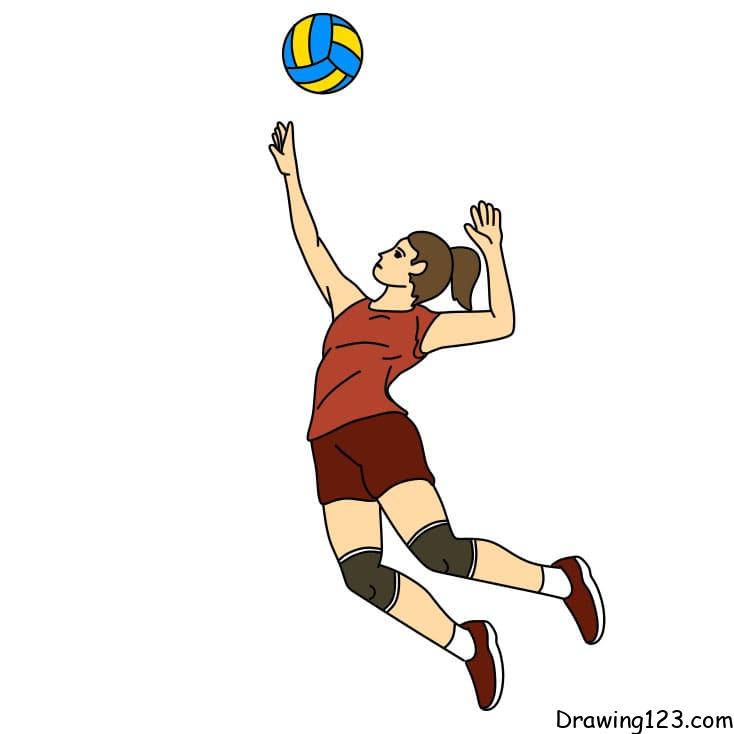 Volleyball player drawing tutorial