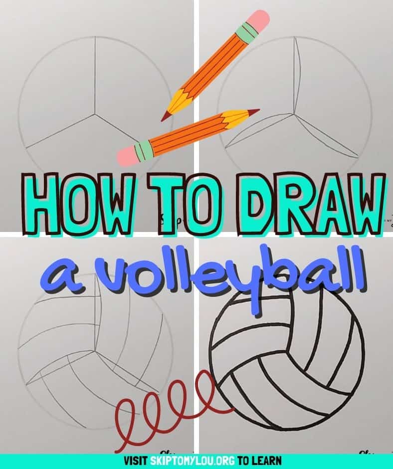 How to draw a volleyball in just easy steps skip to my lou