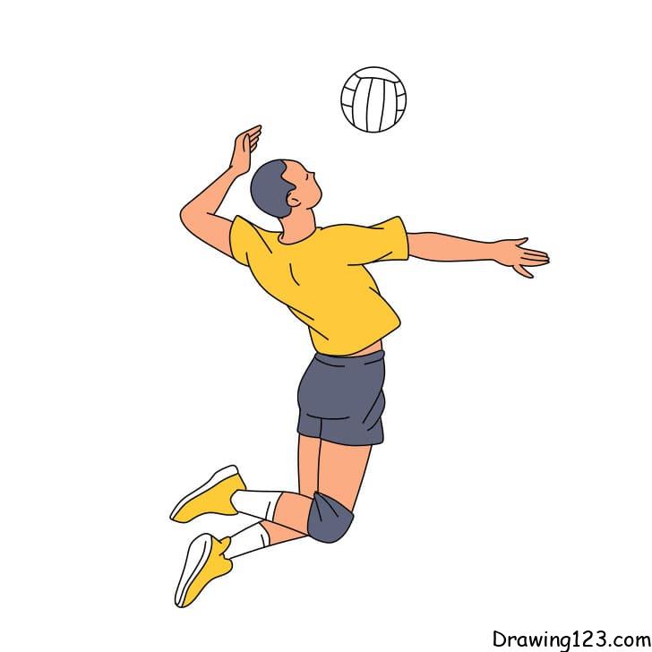 Volleyball player drawing tutorial