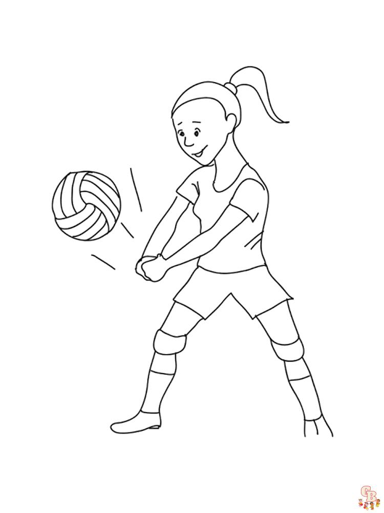 Fun and creative volleyball coloring pages