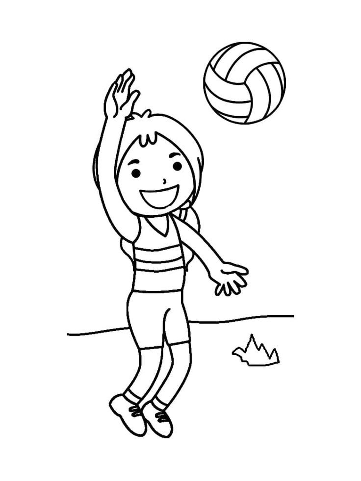 Volleyball free printable coloring pages drawing tutorial coloring pages for kids