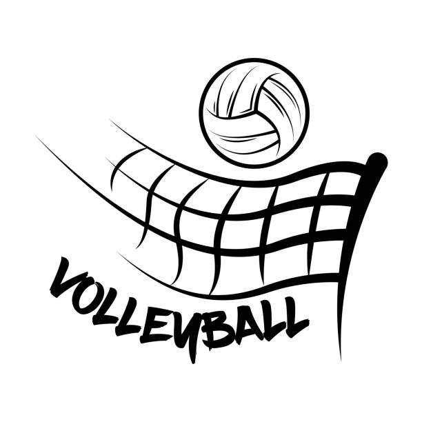 Volleyball serve stock illustrations royalty