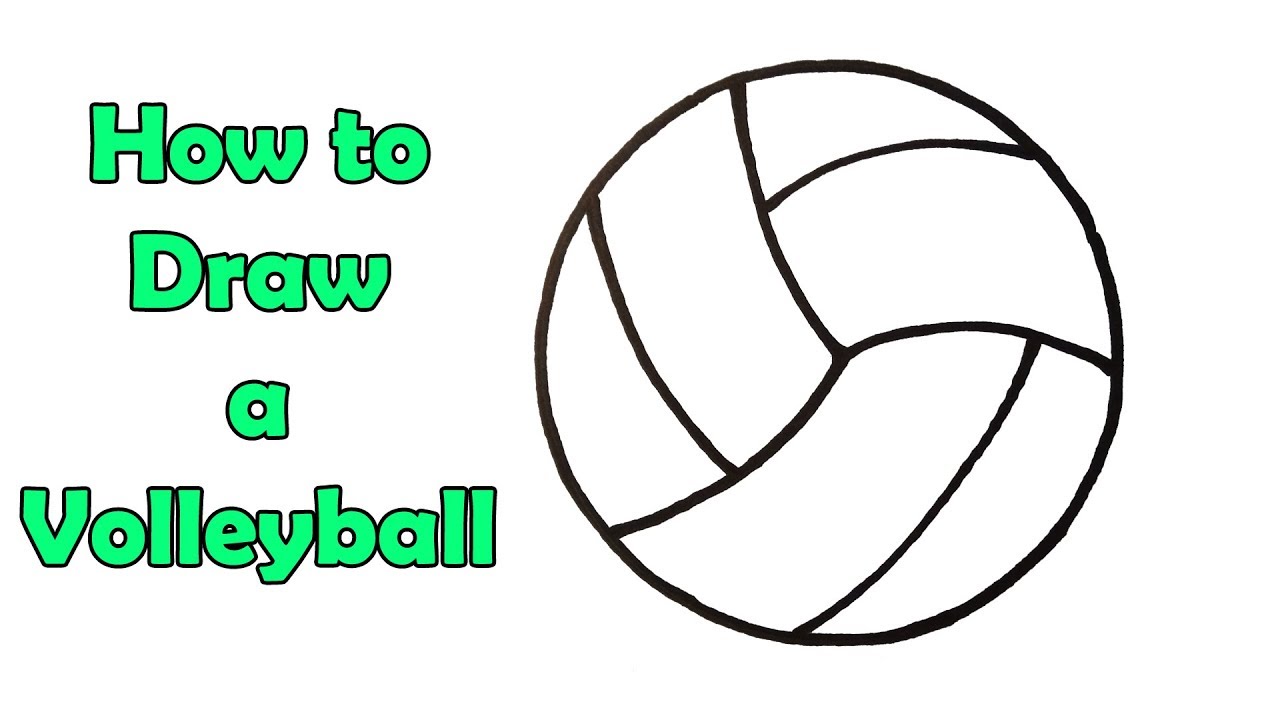 How to draw a volleyball