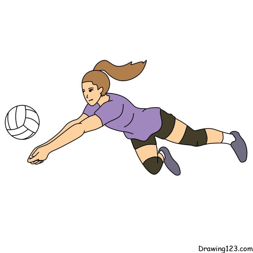 Volleyball player drawing tutorial