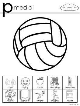 Volleyball articulation worksheets