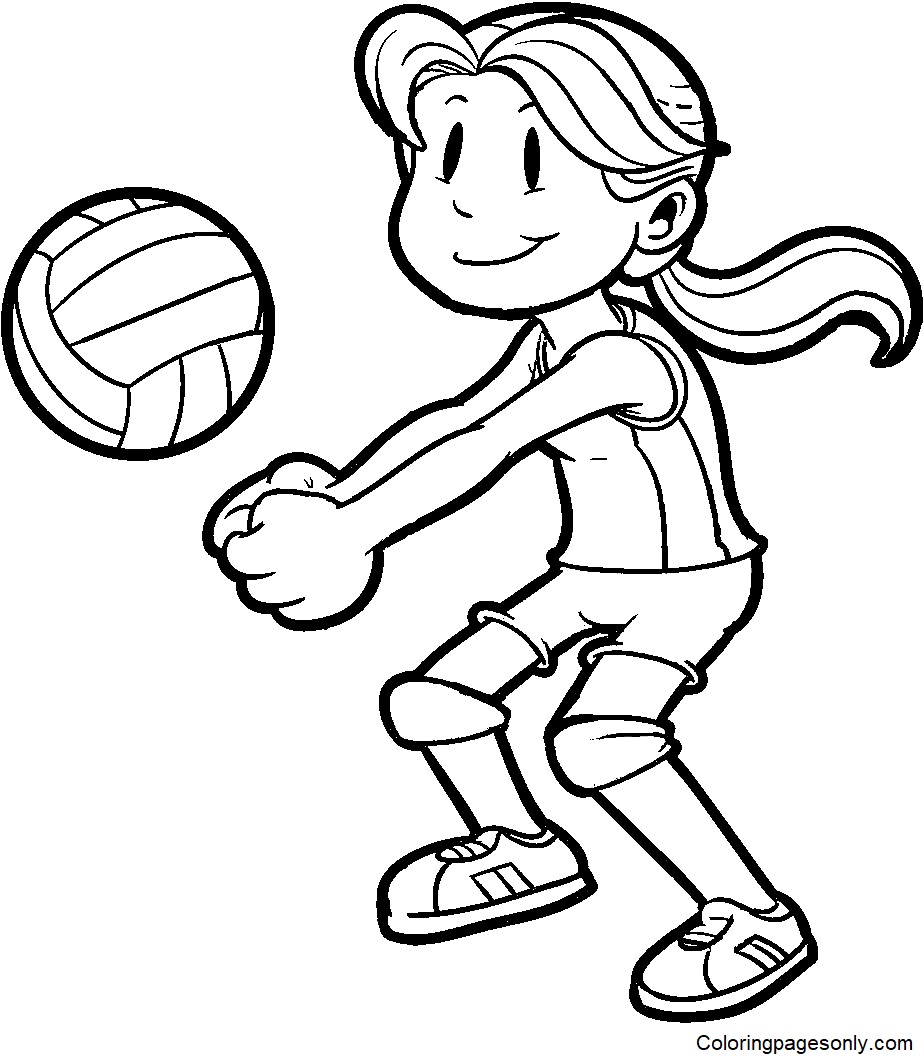 Volleyball coloring pages printable for free download