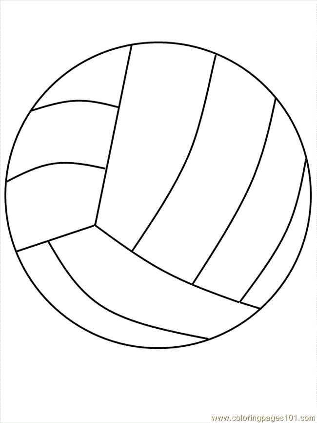 Volleyball coloring page for kids