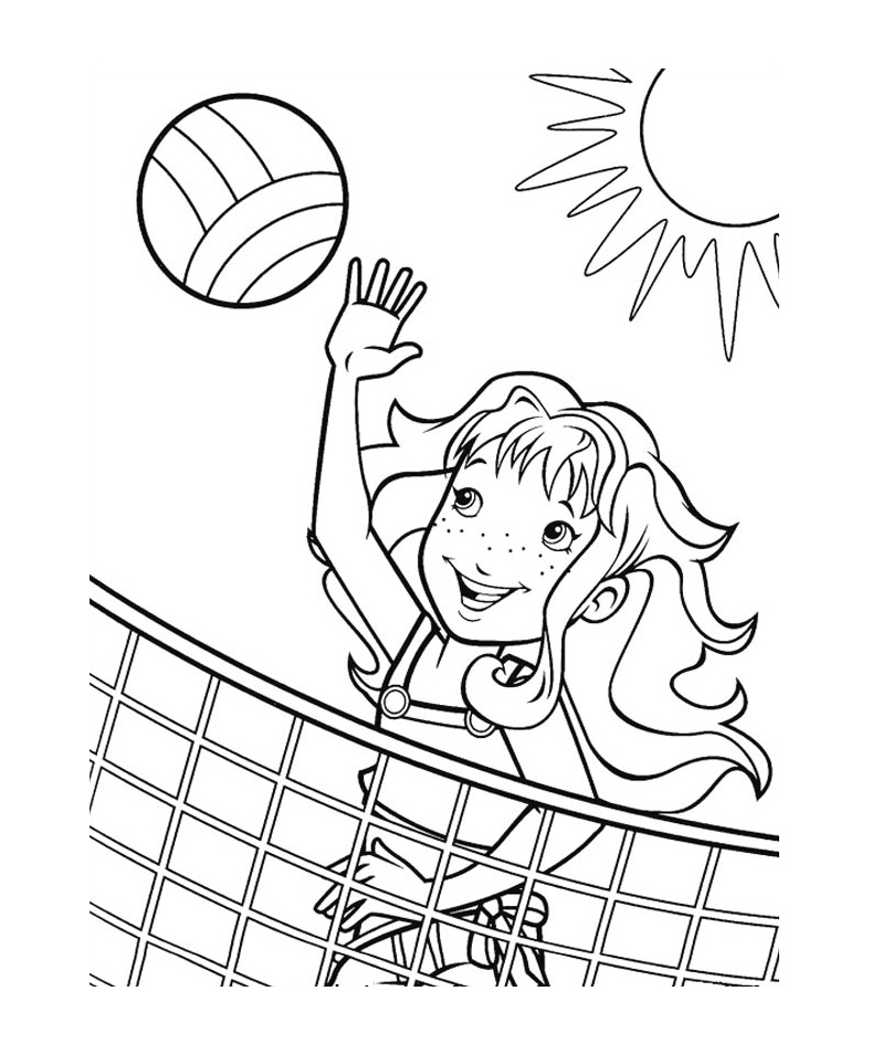 Free printable volleyball coloring pages for kids