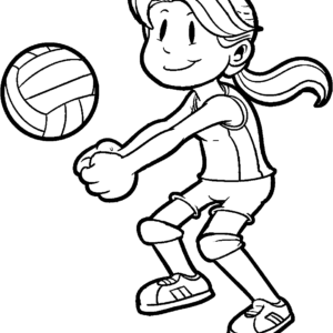 Volleyball coloring pages printable for free download