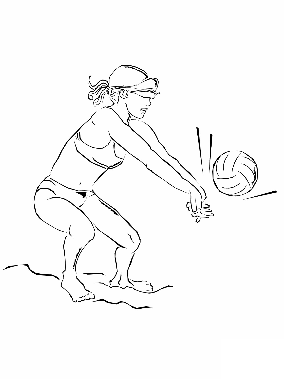 Free printable volleyball coloring pages for kids