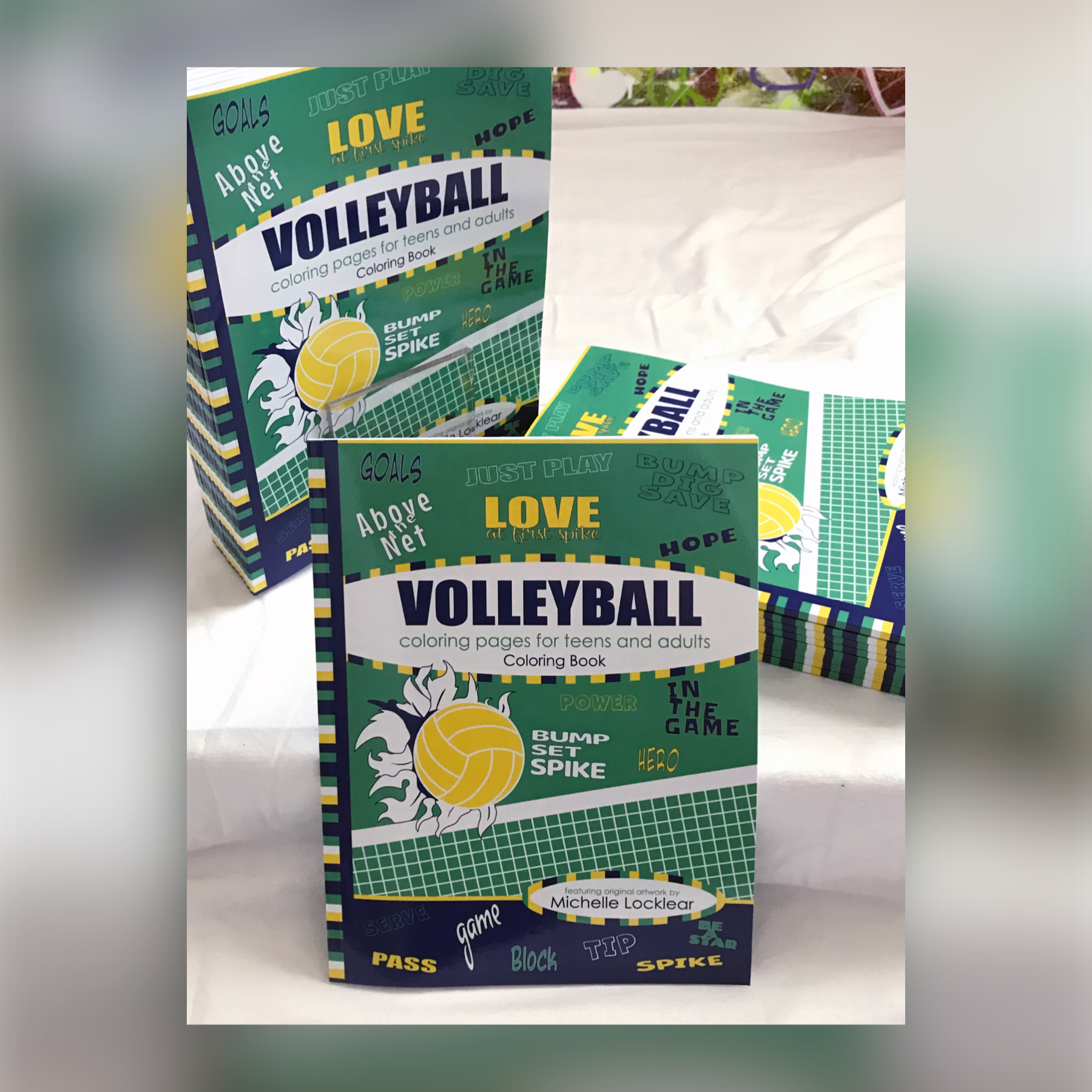 Volleyball coloring book for teens and adults chelles creations llc