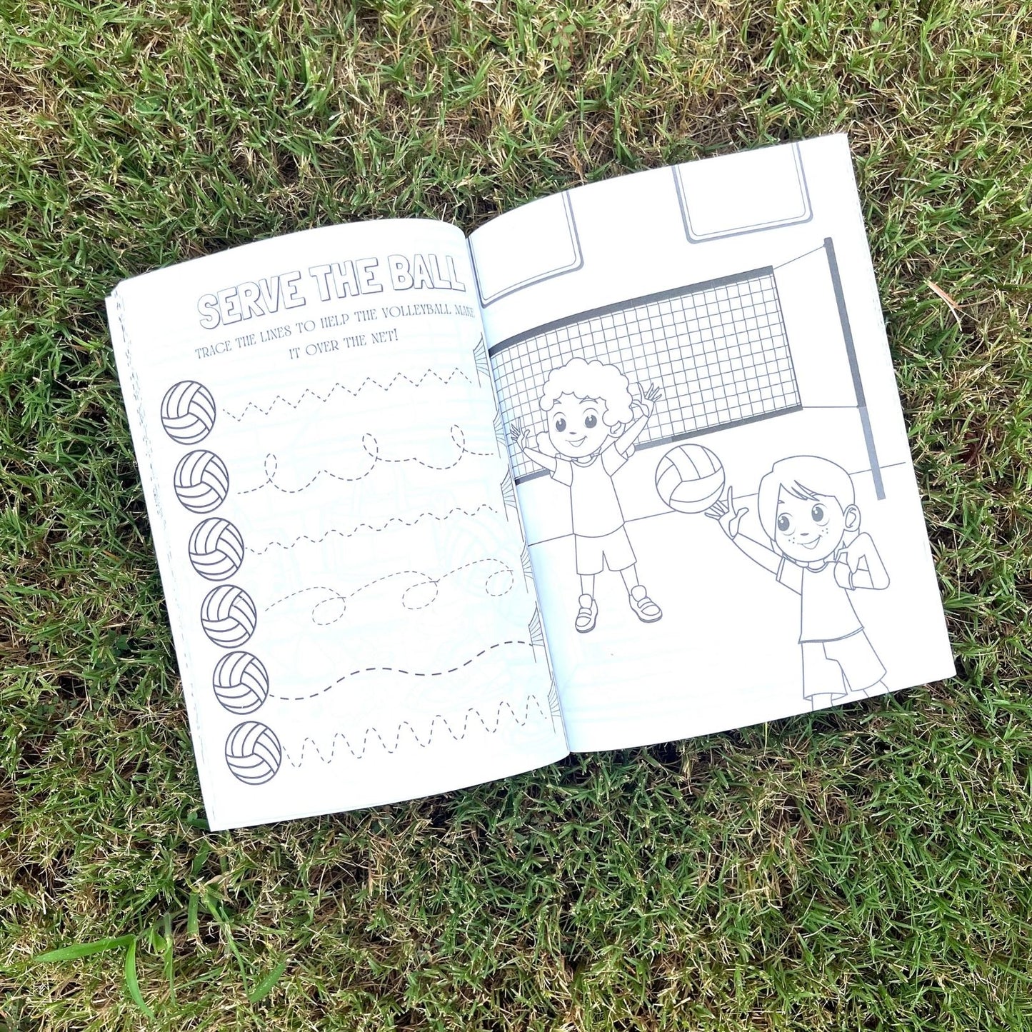 Bump set spike a coloring and activity book for the volleyball kid â the game day family