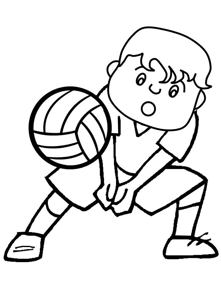 Free printable volleyball coloring pages for kids